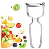 Vegetable Peeler Julienne Slicer, Stainless Steel Potato Peeler with Dual Blade,Y-shape Fruit Peeler for Fruit, Potatoes, Carrot, Cucumber