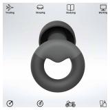 JUSTRVN Ear Plugs for Sleeping, 2 Pairs of Reusable Earplugs for Noise Reduction 25dB-30dB with 8 Ear Tips, Soft Hearing Protection Ear Plugs for Concert,Noise Sensitivity, Study & Work, Black MISSING