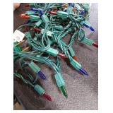 Warm Multi Color Christmas Tree Lights - 9 ft String of 50 Incandescent Mini Bulbs Multifunctional Lighting Modes, for Decorative, Bedroom, Outdoor, Xmas Twinkle Lights with Green Wire Total 10.4 ft