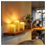 5plots Rechargeable Flameless Candles, Battery Operated LED Candles, Electric Candles with Remote and Timers, Wax-Like Plastic, Ivory, 3Pack, 3 x 45 6, for Home Decor MISSING REMOTE