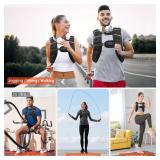 Poudee Weighted Vest, 10LB Weight Vest for Men Women, Body Weight Vests Adjustable with Reflective Stripe for Strength Training, Running, Training Workout, Jogging, Walking - 10LB