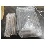 Acrylic Cup and Lid Holder with Straw Organizer, Adjustable Coffee Cup Holder Organizer, 5 Compartment Cup Dispenser for Disposable Paper & Plastic Cups, for Station Home Countertop(Patent in Effect)