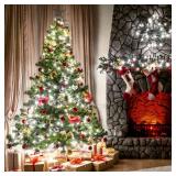 4 Pack Battery Operated Christmas String Lights,16.5Ft 50LED Tree Lights Timer Auto On/off Clear Wire Christmas Lights,8 Modes Fairy Lights Indoor Outdoor Light for Xmas Tree Wreath Garden Patio Deck