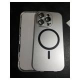 YAOZOCASE for iPhone Case,Compatible with MagSafe,Magnetic Luxury Aluminum Metal Frame,Military Grade Drop Protection Shockproof Phone Case (Silver,iPhone 16 Pro)