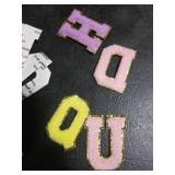 Chenille Letter Patches Self-Adhesive for Backpacks: Funcolor 84PCS Stick on Varsity Letter Patches - Cute Star Lightning Heart Rainbow Chenille Patch Stickers for Clothing Hats Bags