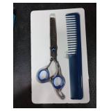 COOLALA Stainless Steel Hair Cutting Scissors Thinning Shears 6.5 Inch Professional Salon Barber Haircut Scissors Family Use for Man Woman Adults Kids