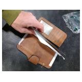 CLUCI Women Wallet Leather RFID Blocking Designer Trifold Card Holder Ladies Clutch with ID Window Brown