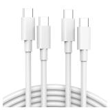 USB C to USB C Cable (2-Pack, 6.6ft) for MacBook Air/Pro Charger, iPad Pro 12.9/11 inch, iPad Air 5/4, Mini 6, iPhone 17/16/15, Pixel, Galaxy S25/S24, Switch 2, Type C Fast Charging Cord