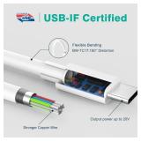 USB C to USB C Cable (2-Pack, 6.6ft) for MacBook Air/Pro Charger, iPad Pro 12.9/11 inch, iPad Air 5/4, Mini 6, iPhone 17/16/15, Pixel, Galaxy S25/S24, Switch 2, Type C Fast Charging Cord