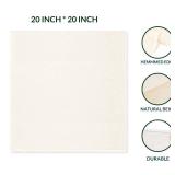 Beige Cheesecloth, 20x20 Inch Hemmed Cheese Cloth for Straining, Reusable Unbleached Cotton Strainer for Cooking, Baking, Juicing, and Cheese Making (Grade 100)