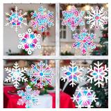 36 Pieces Winter Snowflake Craft for Adults DIY Snowflakes Paper Suncatcher Paper Cuts Set Snowflakes Party Decoration Glass Decoration DIY Window Art Adult Crafts Party Gifts
