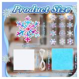 36 Pieces Winter Snowflake Craft for Adults DIY Snowflakes Paper Suncatcher Paper Cuts Set Snowflakes Party Decoration Glass Decoration DIY Window Art Adult Crafts Party Gifts