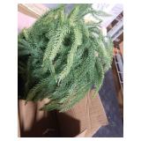 9 FT Real Touch Norfolk Pine Garland, Artificial Christmas Greenery Garlands, Green Realistic Garland Faux Norfolk Pine Garlands for Mantle Table Fireplace Stairs Railing Indoor Outdoor Xmas Decor