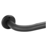 Room Darkening Curtain Rods for Windows, 28 to 148 Inches Splicing Construction Drapery Rod, 1 Adjustable Blackout Wrap Around Curved Curtains Rod, Wall Mounted Ceiling Mounted, Matte Black