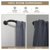 Room Darkening Curtain Rods for Windows, 28 to 148 Inches Splicing Construction Drapery Rod, 1 Adjustable Blackout Wrap Around Curved Curtains Rod, Wall Mounted Ceiling Mounted, Matte Black