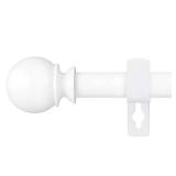 White Curtain Rods for Windows 28 to 48 Inch, 5/8 Diameter Heavy Duty Metal Splicing Adjustable Small Curtain Rod With Bracket(2.3-4 Feet)