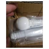 White Curtain Rods for Windows 28 to 48 Inch, 5/8 Diameter Heavy Duty Metal Splicing Adjustable Small Curtain Rod With Bracket(2.3-4 Feet)