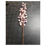 HOHOTIME Christmas Holly Pink Berry Stem Ornaments, 8 Large Branches/32 Small Branches Artificial Berry Stem, Removable Artificial Berry Stem Ornaments, Home Decorative for Christmas Tree Wreath