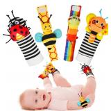 Infinno Baby Wrist Rattle Socks and Foot Finder Set, Perfect Baby Toys for 0-12 Months Newborn Boys and Girls As Shower Gifts, Garden Bug Series