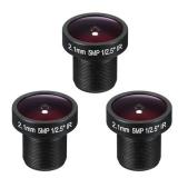 PATIKIL 2.1mm CCTV Camera Lens, F2.0 FPV Security Lens 5MP 160° Wide Angle Board M12 Threaded Dia for IP Camera Panoramic, 3 Pack