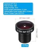 PATIKIL 2.1mm CCTV Camera Lens, F2.0 FPV Security Lens 5MP 160° Wide Angle Board M12 Threaded Dia for IP Camera Panoramic, 3 Pack