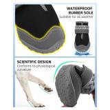 SCENEREAL Anti Slip Dog Shoes for Large Dogs, Medium Sized Dog Boots & Paw Protectors for Winter Snowy Day, Outdoor Walking, Water-Resistant in Rainy Weather, Indoor Hardfloors Skid-Resistant Sole