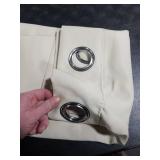 NICETOWN Short Window Curtains 45 L - Grommet Sunlight Reducing Solid Vertical Curtains and Drapes for Cafe & Home Office, Beige, 52 Wide Per Panel, Sold by 2 Panels