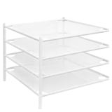 Storage MANIAC Sweater Drying Rack, Mesh Clothes Drying Rack, Stackable Laundry Drying Rack, Lay Flat Dryer for Delicates, Portable Dry Rack for Indoor or Outdoor, White, 4-Pack