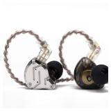 Linsoul KZ ZS10 Pro, 4BA+1DD 5 Driver in Ear Monitor, HiFi Wired Earbuds, Gaming Earbuds, Hybrid IEM Earphones with Stainless Steel Faceplate, Detachable Cable for Musician(Without Mic, Black)