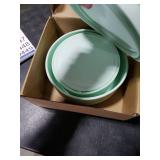 DGitaor Silicone Food Storage Containers Bowl, Set of 3 Reusable Silicone Bento Lunch Box Containers with Lids (17oz, 25oz, 42oz) Dishwasher, Microwave and Freezer Safe Mint Green