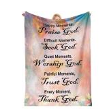 COMFAR Christian Gifts for Women Faith, Inspirational/Religious/Spiritual Gifts for Adults, Soft Throw Blankets for Women/Men, Personalized Blankets for Adults 40x 50