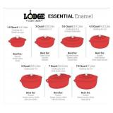 Lodge 6 Quart Enameled Cast Iron Dutch Oven with Lid Dual Handles, Oven Safe up to 500°F, Stovetop Compatible Marinate, Cook, Bake, Refrigerate & Serve Oyster White NO LID KNOB