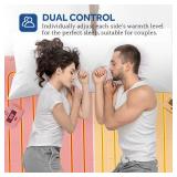 Sealy Electric Mattress Pad Queen Size, 10 Heating Settings Heated Mattress Pad, Bed Warmer with Dual Controller & Auto Off 1-12 Hours, Fit Up to 17 Inch, Machine Washable, 60x80