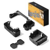 QINQINTU for Jeep Wrangler JL JLU 4XE(2018-2026) & Gladiator JT(2020-2026) Center Console Organizer Tray [Maximize Storage & US Patent] Cup Holder for Jeep Gladiator & Wrangler Accessories Black