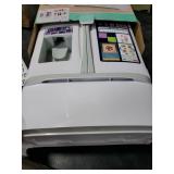 Refrigerator Toy Fridge with Ice Dispenser, Kids Pretend Play Kitchen Accessories with Toy Food Drink Bottles Milk Cans, Play Kitchen Appliances Set for Girls Age 3+, White