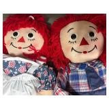Raggedy Ann and Andy Dolls (2), New w/ Tags