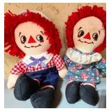 Miniature Raggedy Ann & Andy Dolls, Approx 8"