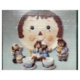 Raggedy Ann and Andy Resin Miniature Tea Set
