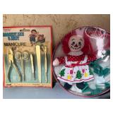 Raggedy Ann and Andy Manicure and Cookie Sets, Both in Packages