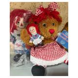 Raggedy Ann Doll in Package and Plush Bear w/ Mini Doll w/ Tag