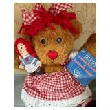 Raggedy Ann Doll in Package and Plush Bear w/ Mini Doll w/ Tag
