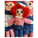 Raggedy Ann and Andy Dolls, One is Two-Sided (one is missing an eye)