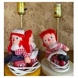 Raggedy Ann and Andy Lamps, Please See Pictures