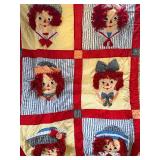 Raggedy Ann and Andy Quilt, New in Package, Approx 42" x 50"