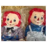 Raggedy Ann and Andy Dolls (2), New in Packages, Appprox 20"