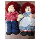 Raggedy Ann & Andy Dolls - Two Sided Faces and Pirates