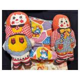 Vintage Raggedy Ann & Andy Sleeping Bag, Pillow Dolls and Blanket