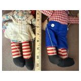 Vintage Raggedy Ann and Andy Marionette Dolls