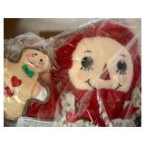 Raggedy Ann and Andy Holiday Dolls, New