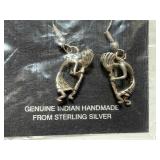 Sterling Earrings - Kokopelli Musicians